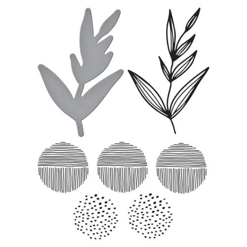 Spellbinders Growing Betterpress Plates & Die Set from the Modern Botanicals Collection by Dina Wakley