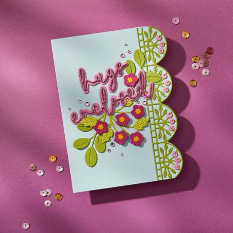 Spellbinders Vivid Script Sentiments Etched Dies from the Vivid Expressions Collection