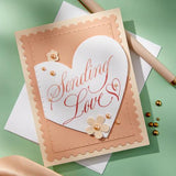 Spellbinders Copperplate Sending Love BetterPress Plate from the Copperplate On Your Wedding Day Collection by Paul Antonio