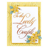 Spellbinders Copperplate To the Lovely Couple BetterPress Plate from the Copperplate On Your Wedding Day Collection by Paul Antonio