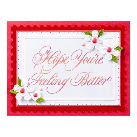 Spellbinders Copperplate Hope You're Feeling Better BetterPress Plate from the Copperplate Happy Everything Sentiments Collection by Paul Antonio