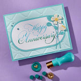 Spellbinders Copperplate Happy Anniversary BetterPress Plate from the Copperplate Happy Everything Sentiments Collection by Paul Antonio