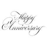 Spellbinders Copperplate Happy Anniversary BetterPress Plate from the Copperplate Happy Everything Sentiments Collection by Paul Antonio
