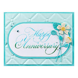 Spellbinders Copperplate Happy Anniversary BetterPress Plate from the Copperplate Happy Everything Sentiments Collection by Paul Antonio