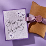 Spellbinders Copperplate Heartfelt Sympathy BetterPress Plate from the Copperplate Happy Everything Sentiments Collection by Paul Antonio