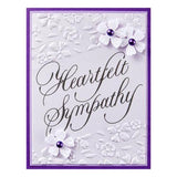 Spellbinders Copperplate Heartfelt Sympathy BetterPress Plate from the Copperplate Happy Everything Sentiments Collection by Paul Antonio