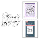 Spellbinders Copperplate Heartfelt Sympathy BetterPress Plate from the Copperplate Happy Everything Sentiments Collection by Paul Antonio