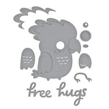 Spellbinders Free Hugs Oscar Etched Dies from the Cheerful Chirps Collection