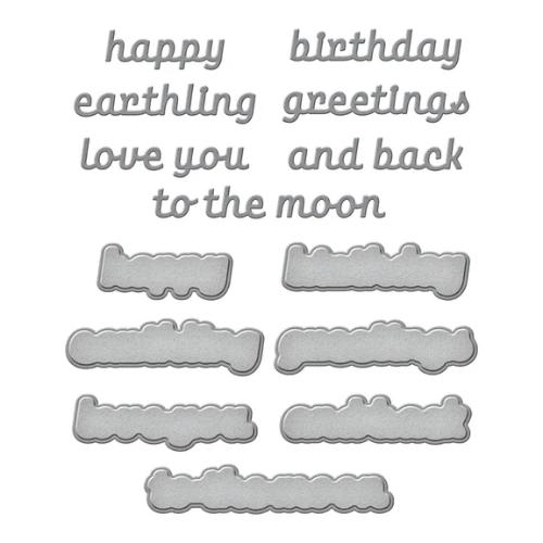 Spellbinders Space Greetings Etched Dies from the Simon's Space Adventure Collection by Simon Hurley