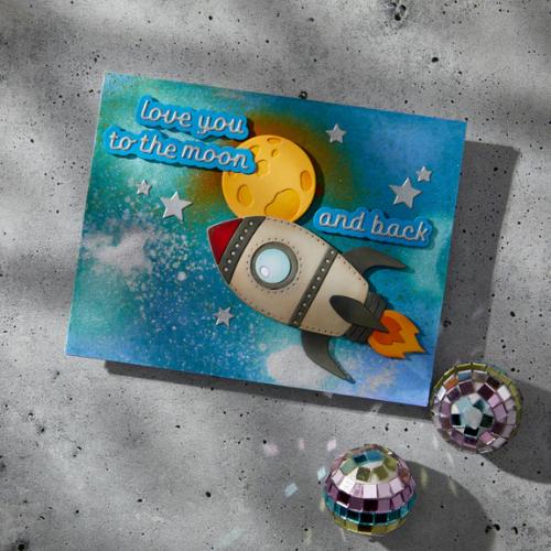 Spellbinders Space Greetings Etched Dies from the Simon's Space Adventure Collection by Simon Hurley