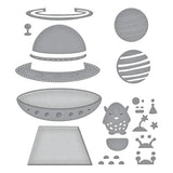 Spellbinders UFO Friend Etched Dies from the Simon's Space Adventure Collection by Simon Hurley