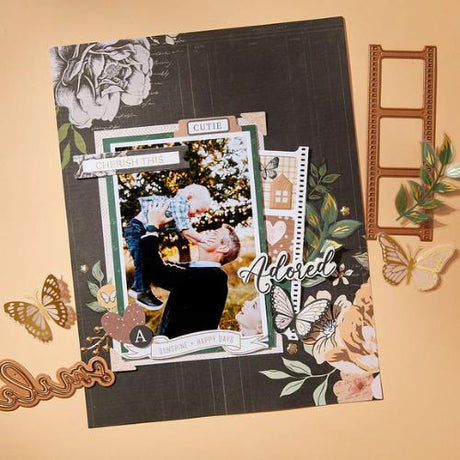 Spellbinders Cherish This BetterPress Plate & Die Set from the Golden Afternoon Collection