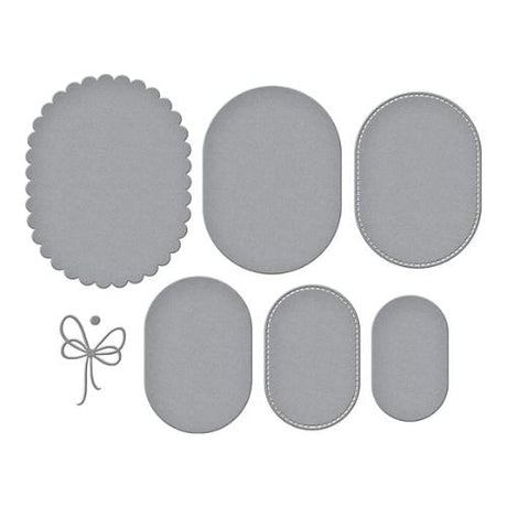 Spellbinders Scallop and Stitched Edge Ovals Etched Dies from the Wildflowers Collection by Lisa Horton