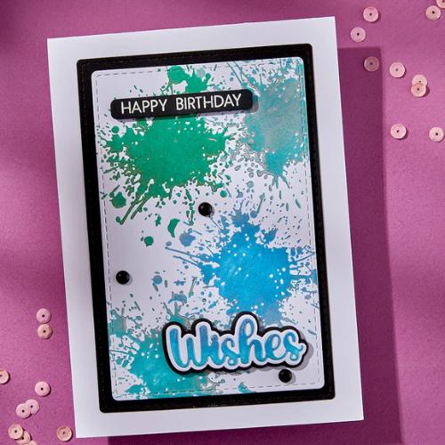 Spellbinders Splatters BetterPress Plate from the Wildflowers Collection by Lisa Horton