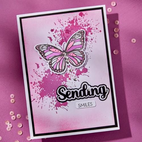 Spellbinders Splatters BetterPress Plate from the Wildflowers Collection by Lisa Horton