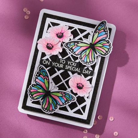 Spellbinders Butterfly Silhouettes Registration Press Plate & Die Set from the Wildflowers Collection by Lisa Horton