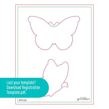 Spellbinders Butterfly Silhouettes Registration Press Plate & Die Set from the Wildflowers Collection by Lisa Horton