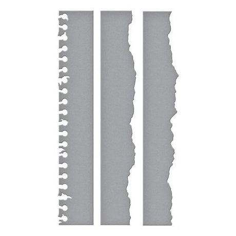 Spellbinders Torn Paper Edges Etched Dies from the Take Note Collection
