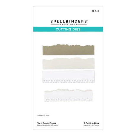 Spellbinders Torn Paper Edges Etched Dies from the Take Note Collection
