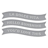 Spellbinders La Dolce Vita Banners Etched Dies from the La Dolce Vita Collection