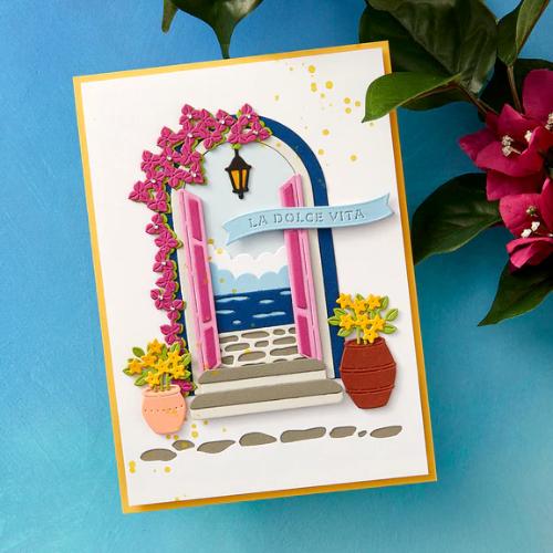 Spellbinders La Dolce Vita Banners Etched Dies from the La Dolce Vita Collection