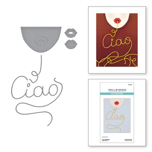 Spellbinders Ciao Spaghetti Etched Dies from the La Dolce Vita Collection