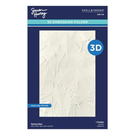 Spellbinders Flying Kites 3D Embossing Folder from the Sky's the Limit Collection by Simon Hurley
