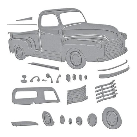 Spellbinders Timeless Truck Etched Dies from the Classic Road Legends Collection by Mindy Eggen