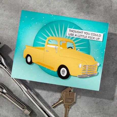 Spellbinders Timeless Truck Etched Dies from the Classic Road Legends Collection by Mindy Eggen