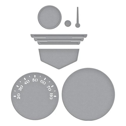 Spellbinders Speedometer Etched Dies from the Classic Road Legends Collection by Mindy Eggen