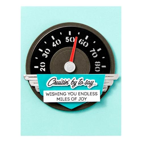 Spellbinders Speedometer Etched Dies from the Classic Road Legends Collection by Mindy Eggen