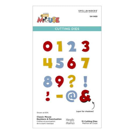 Spellbinders Classic Mouse Numbers & Punctuation Etched Dies from the Say Cheese Classic Mouse Collection