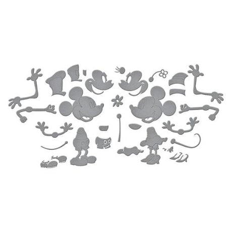 Spellbinders Steamboat Willie Duo Etched Dies from the Say Cheese Classic Mouse Collection