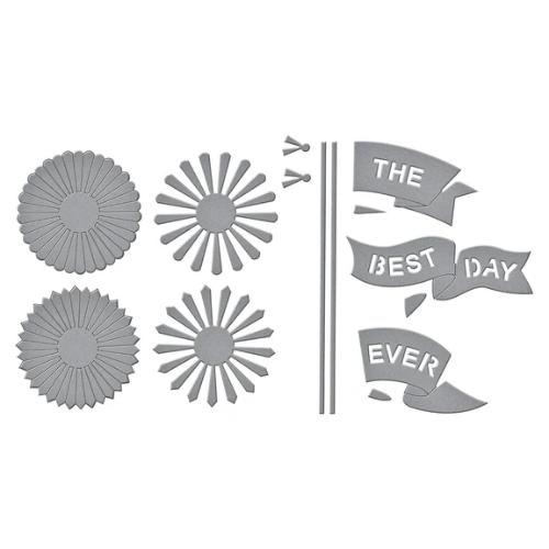 Spellbinders Flags & Banners Etched Dies from the Say Cheese Classic Mouse Collection