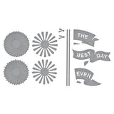 Spellbinders Flags & Banners Etched Dies from the Say Cheese Classic Mouse Collection