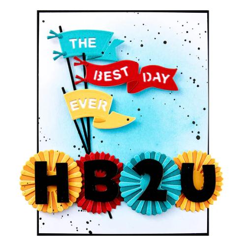 Spellbinders Flags & Banners Etched Dies from the Say Cheese Classic Mouse Collection