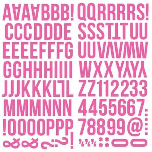 Simple Stories Color Vibe Foam Alpha Stickers Pink (13436)