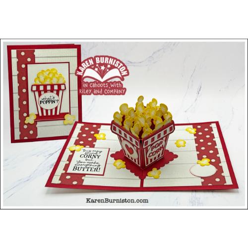 Karen Burniston Popcorn Phrases clear stamps CS011