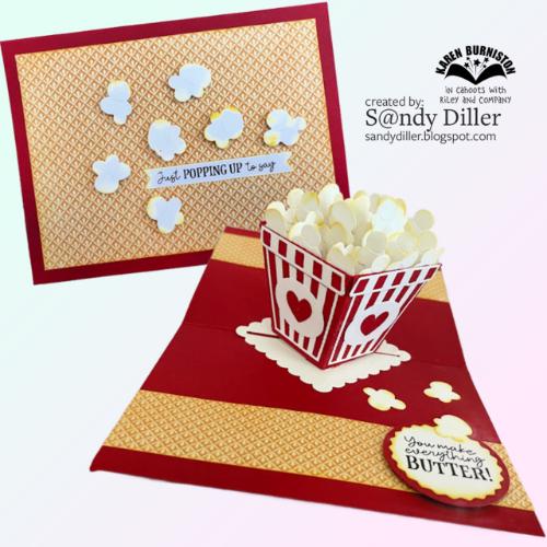 Karen Burniston Popcorn Phrases clear stamps CS011