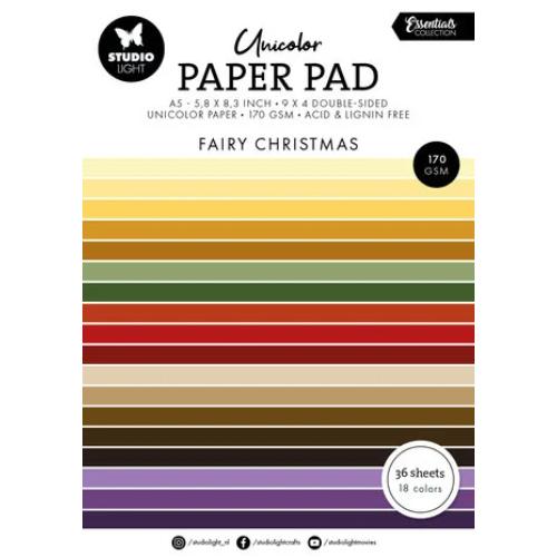Studio Light Fairy Christmas A5 Christmas Unicolor Paper Pad (SL-ES-UPP340)