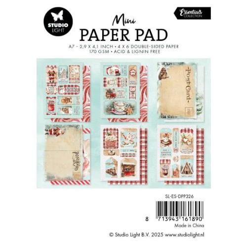 Studio Light Cozy Christmas A7 Essentials Mini Paper Pad (SL-ES-DPP326)