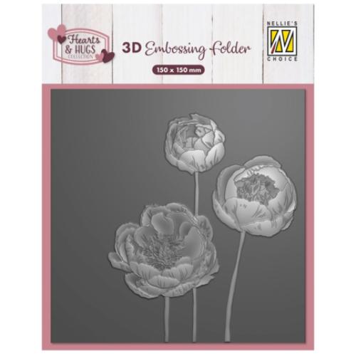 Nellie Snellen 3D Embossing Folder Flowers (EF3D108)