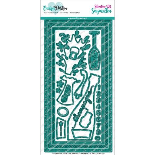 CarlijnDesign Dies Slimline Card 6 Champagne (CDSN-0111)