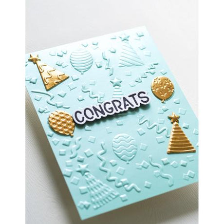 Memory Box EF1048 Party Time 3D Embossing Folder and Dies