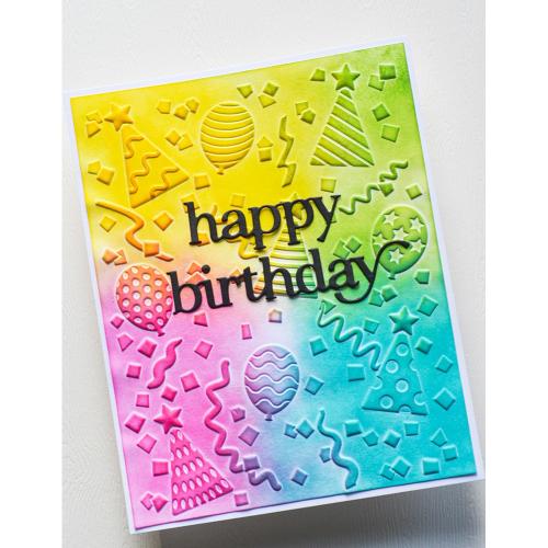 Memory Box EF1048 Party Time 3D Embossing Folder and Dies