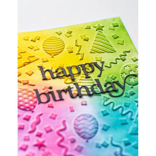 Memory Box EF1048 Party Time 3D Embossing Folder and Dies