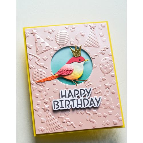 Memory Box EF1048 Party Time 3D Embossing Folder and Dies