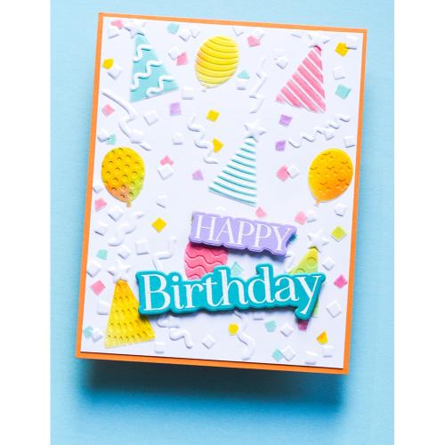 Memory Box EF1048 Party Time 3D Embossing Folder and Dies