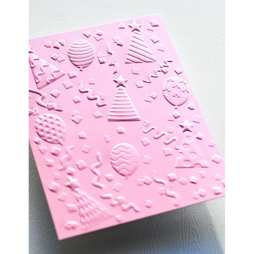 Memory Box EF1048 Party Time 3D Embossing Folder and Dies