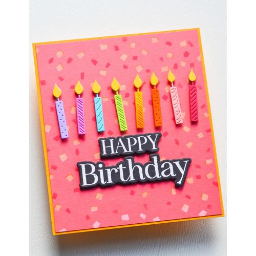 Memory Box CL5288D Birthday Chic clear stamp and die set